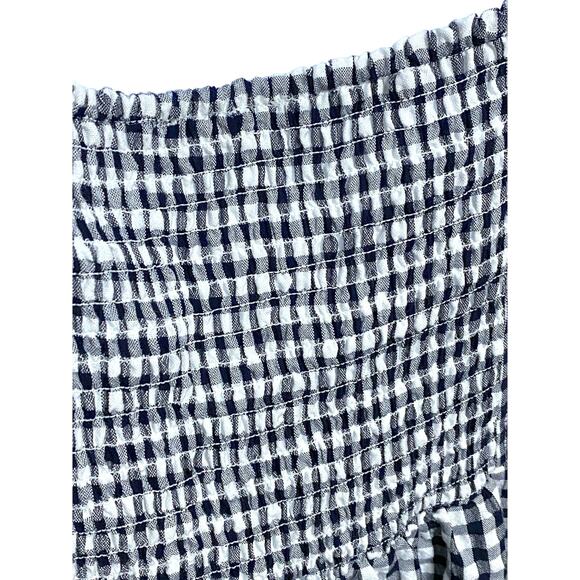 Loft Gingham Twist Front Cutout Mini Dress 10 Cowl Neck Cottage Nautical Coastal - Picture 5 of 7